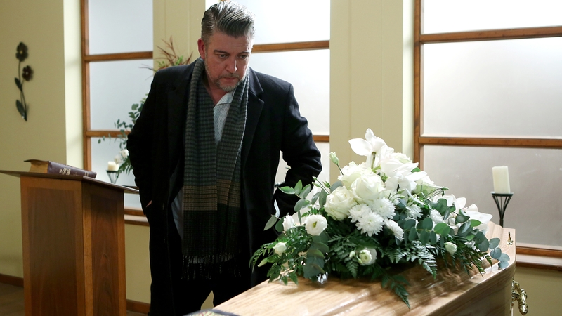 Robbie speaks at Dan's funeral this week on Fair City