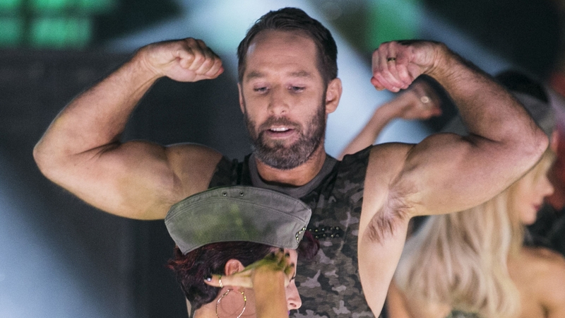 Tomas O'Leary strikes a pose on the dance floor with Giulia Dotta