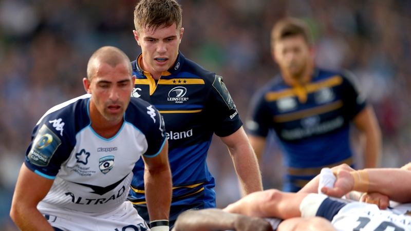 Montpellier scrum half Ruan Pienaar and his opposite number Luke McGrath during Leinster's 24-17 victory in October