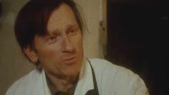 Butcher and wood carver Michael Quirke, Sligo town (1983)