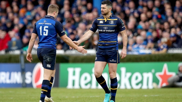 Jordan Larmour and Rob Kearney look set for a battle for the 15 jersey at both provincial and international level