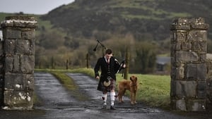 A young piper makes his way into St Ailbe's parish church in Ballybricken, Co Limerick