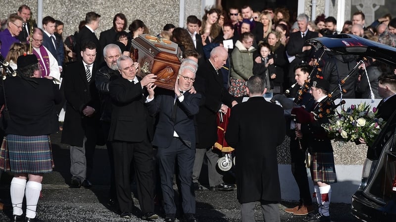 Hundreds of mourners attended the funeral mass of Dolores O'Riordan in Co Limerick