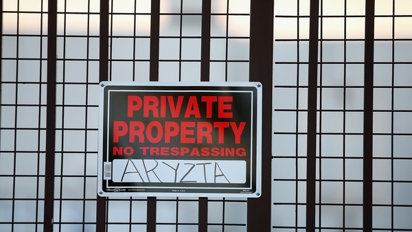 A sign outside Aryzta's Cloverhill Bakery in the US which lost a third of its workforce due to a problem with undocumented workers
