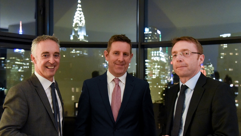 John Phelan, HBAN's national director; Feargall Kenny, Digital Irish Angels Syndicate; and Ciarán Madden, Consul General of Ireland in New York