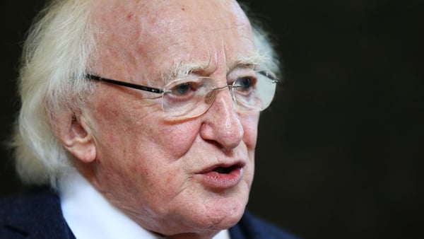 President Higgins paid his respects at the grave of Eva Gore-Booth
