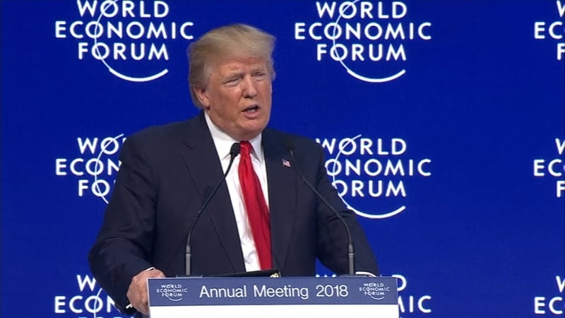 Donald Trump at Davos in 2018