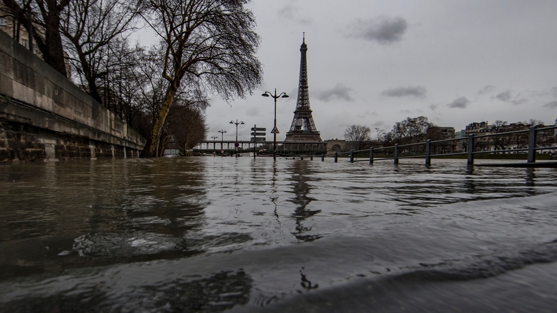 The River Seine is expected to peak at more than six metres today, which is at least four metres higher than normal height