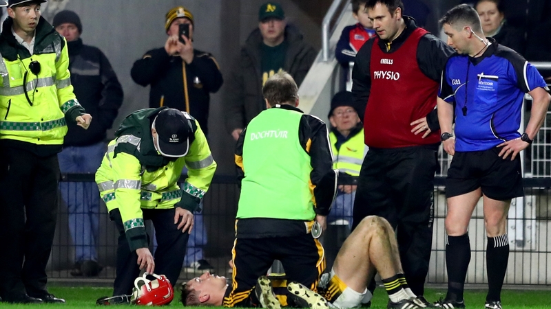 The Kilkenny was withdrawn from the pitch in the 64th minute of the game.