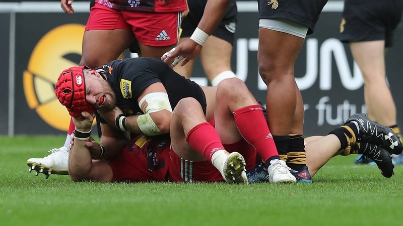 James Haskell and Joe Marler having their altercation