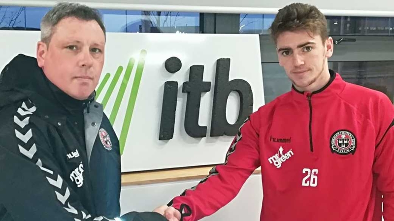 Bohs boss Keith Long (L) with Dylan Watts