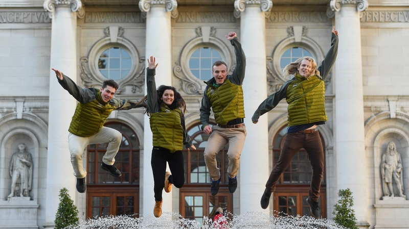Seamus O'Connor, Tess Arbez, Pat McMillan and Brendan Newby of Team Ireland