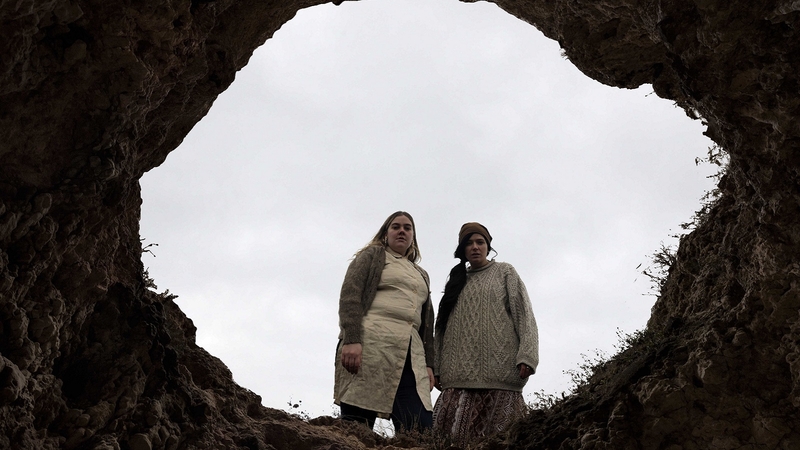 Grace Dyas (L) and Doireann Cody (R) star in We Don't Know What's Buried Here