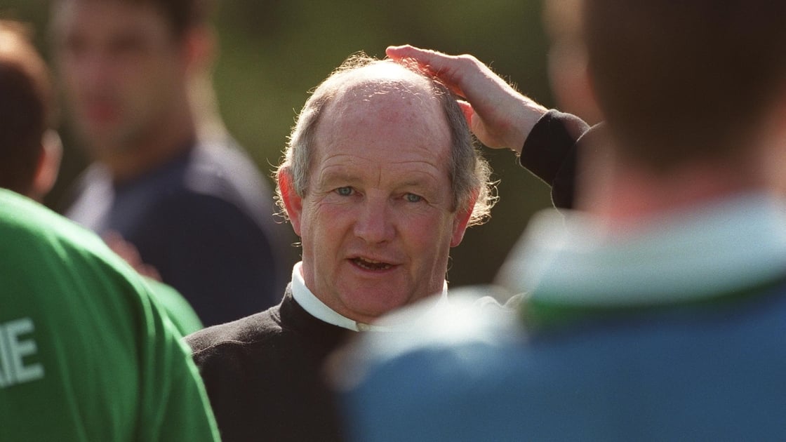 Ashton at an Irish training session in late '97.