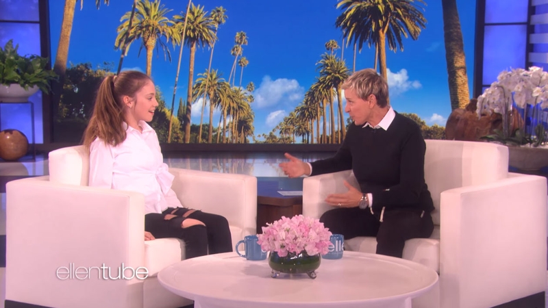 Allie Sherlock on The Ellen Show last week