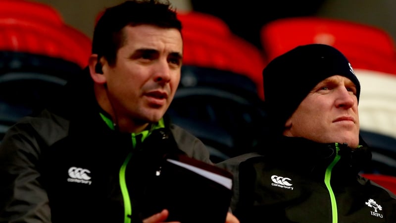 Ireland U20 head coach Noel McNamara and assistant Paul O'Connell