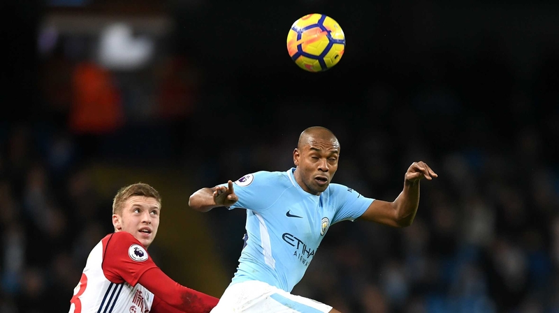 Fernandinho will be absent in a league game for the first time this season
