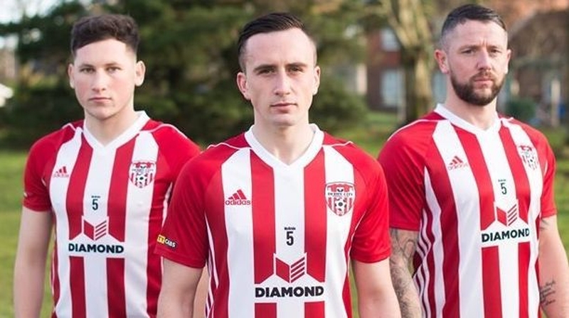 The Candystripes' new shirt pays tribute to the late Ryan McBride. Credit: Derry City
