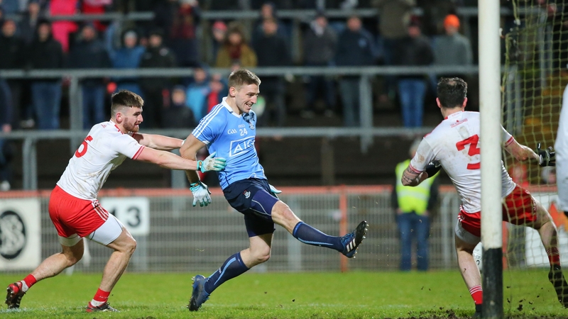 Eoghan O'Gara with Dublin's second goal