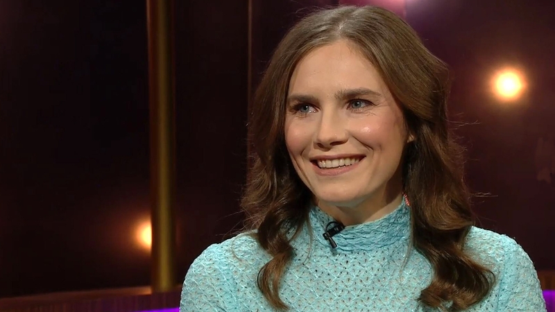 Amanda Knox on an appearance on the Ray D'Arcy Show in 2018