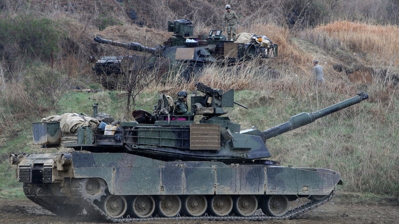 US soldiers seen during a military exercise near the border between South and North Korea last year