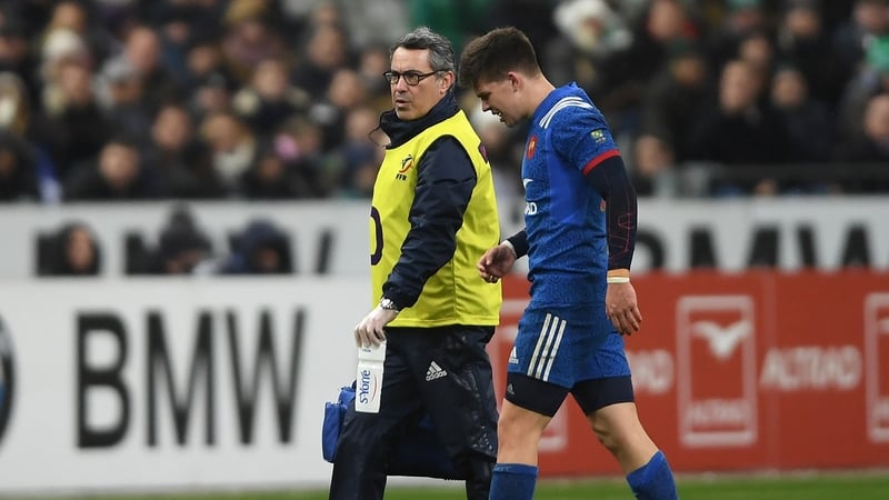 Matthieu Jalibert was among the players to be sent for HIA during the game.