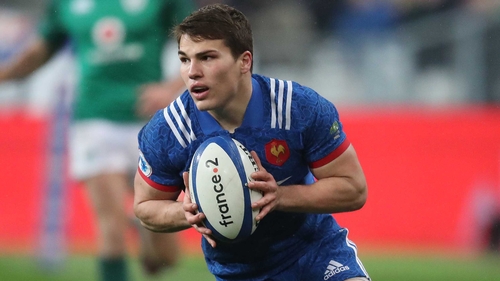 Antoine Dupont in action against Ireland at Stade de France