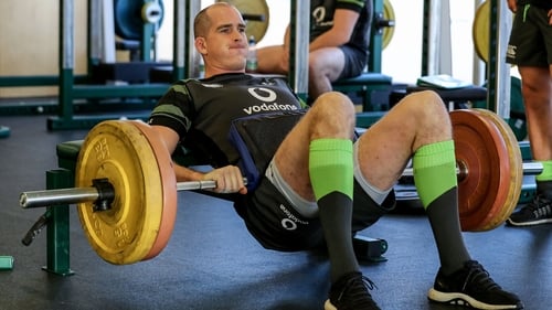 Devin Toner training at Carton House today