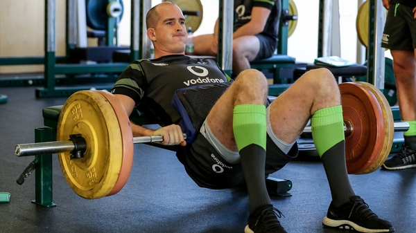 Devin Toner training at Carton House today