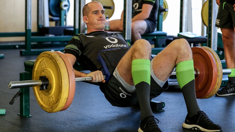 Devin Toner training at Carton House today