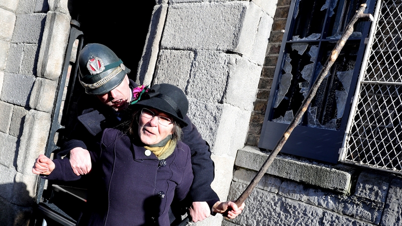 Dr Micheline Sheehy Skeffington reenacted her grandmother's protest