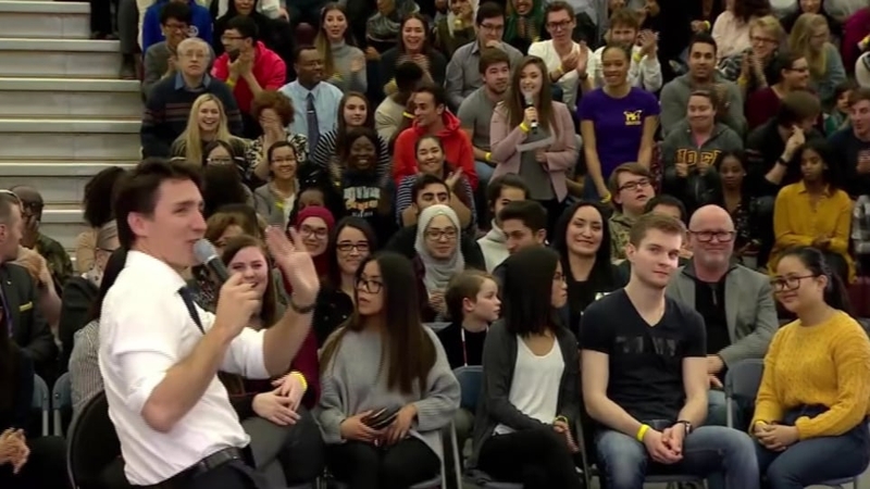 Justin Trudeau's comment was well received at the time, but later drew ire