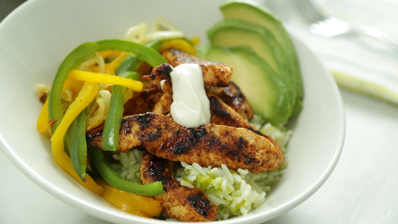 Turkey Fajita Rice Bowl