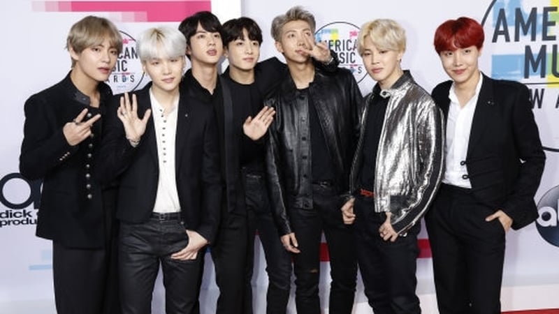 BTS at the American Music Awards 2017. Photo: Dave Bedrosian/Geisler-Fotopress/DPA/PA Images
