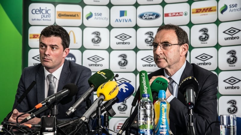 Peter Sherrard alongside Martin O'Neill