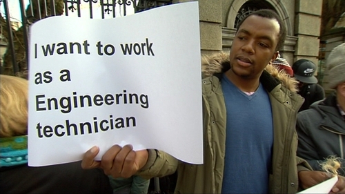 Protests were held around the country yesterday