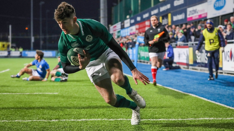 James McCarthy goes over for Ireland