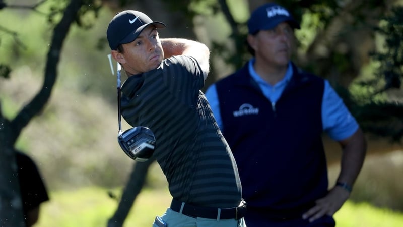 Rory McIlroy had an unhappy day on the Monterey Peninsula course