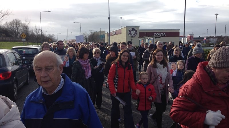 Protesters said a proposed extension is not enough and that a second cath lab and 24/7 cardiac care is required