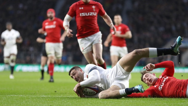 Jonny May goes over for England