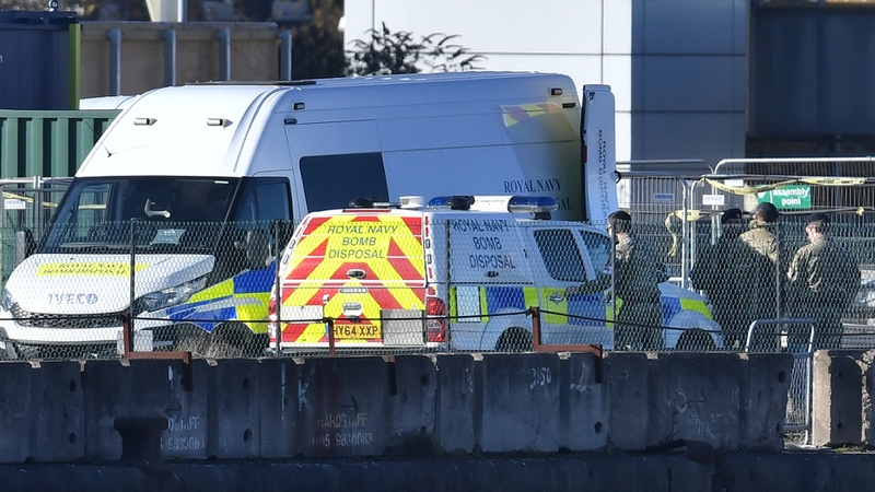 Bomb disposal teams are at the scene