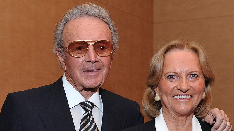 Vic Damone and his wife Rena Rowan (d 2016) pictured at an event in 2011