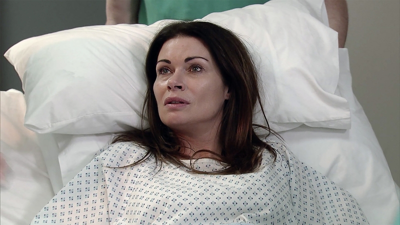 Carla gets a kidney transplant on Coronation Street and has an announcement to make