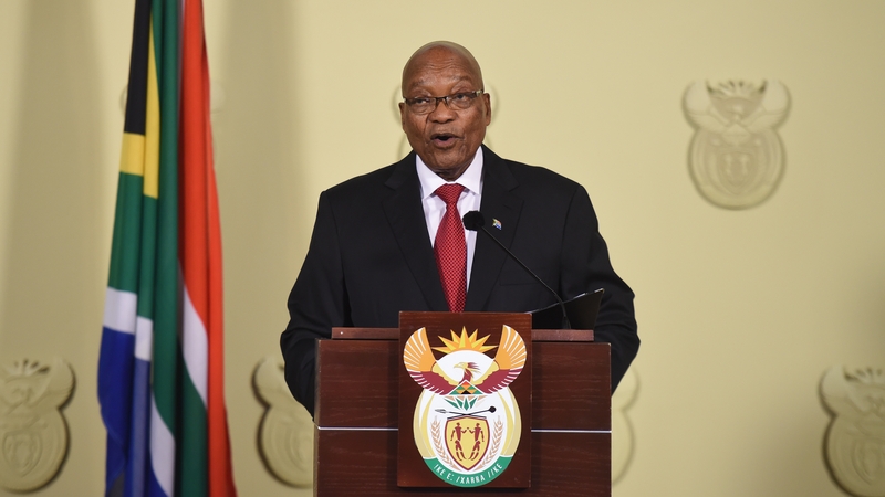 Jacob Zuma announced his resignation in a television address