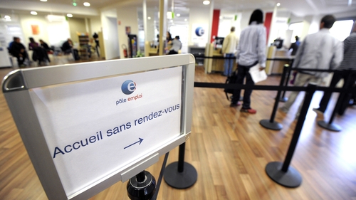 The EU's official statistics agency said the jobless rate in the single currency area fell to 8.5% in February, down from 8.6% in January