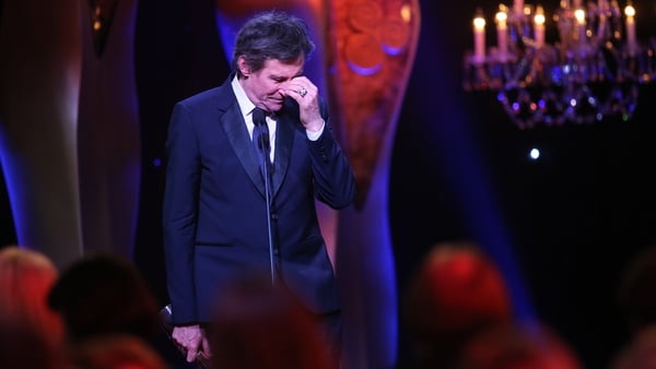 Gabriel Byrne accepting his award