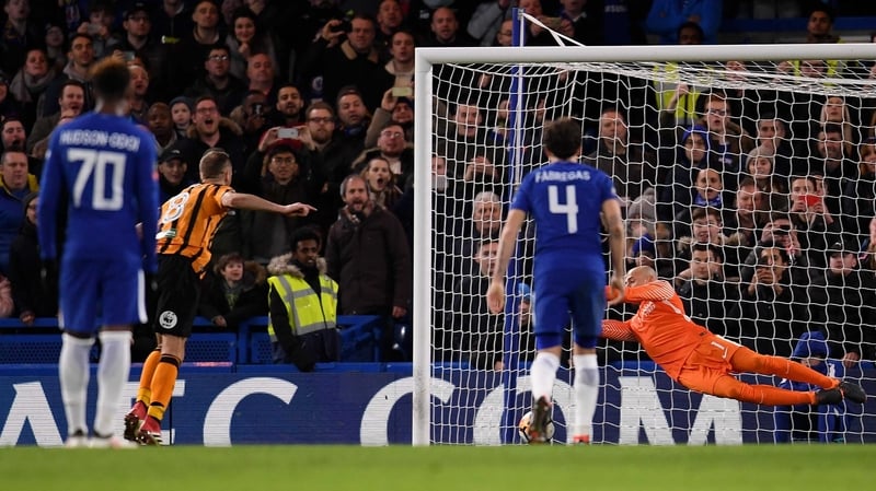 Willy Caballero saves David Meyler's penalty