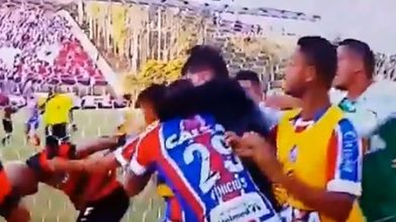 Punches were thrown in an ugly brawl