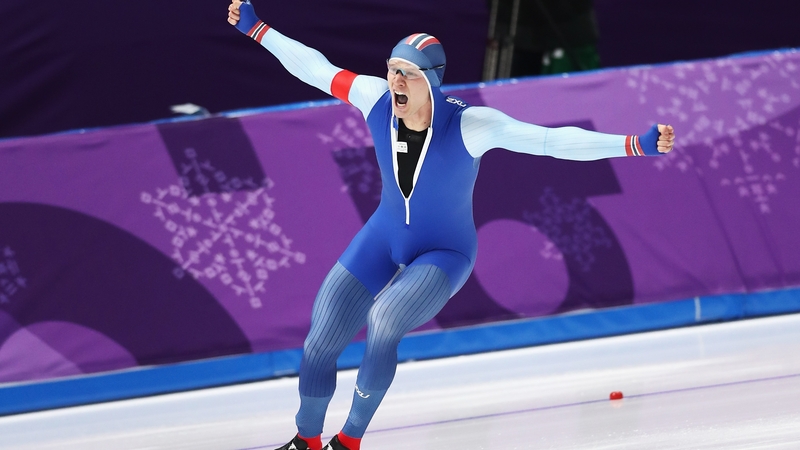 Havard Lorentzen celebrates his victory