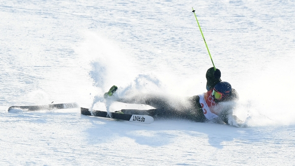 Brendan 'Bubba' Newby went down hard in his second run in the halfpipe